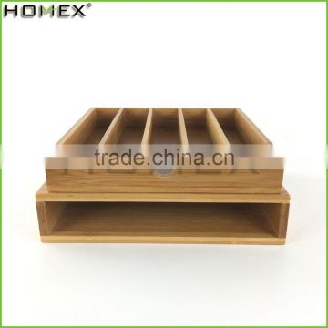 Natural Bamboo Coffee Cup Holder Box/Coffee Pod Drawer/Homex_FSC/BSCI Factory