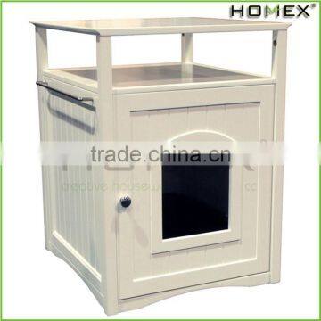 Wooden Durable White Cat Cage Mdf Pet Cage Homex_BSCI Factory