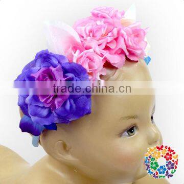 Fashion Flower Girl Weeding Hair Accessary Posh Flower Top Baby Headband photo-2