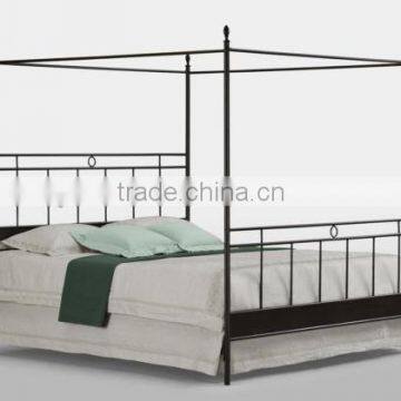 morden black metal bed