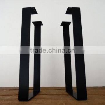 40 inch iron black matt coated flat steel bar table leg