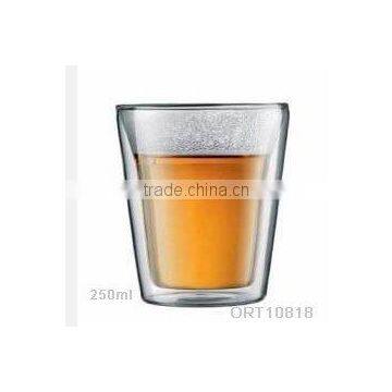 glass tea cup double wall glass cup