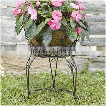 Heavy duty beautful design home decrative metal wire flower pot dislay stand