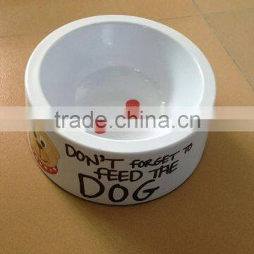 Lovely Dog bone &English letter printed cute melamine Ceramic-like Dog Bowl