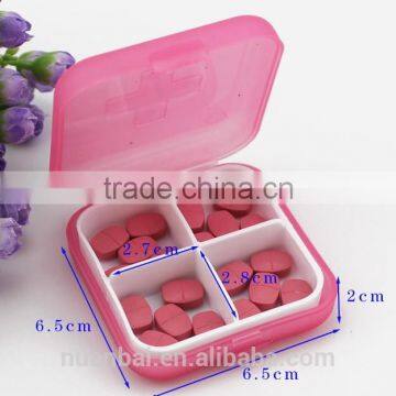 Hot 4 Compartment Pill Box Organizer Medicine Holder Storage photo-2