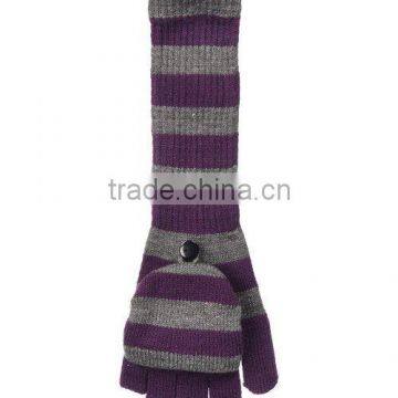 Long knit Goth punk gloves