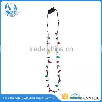 Christmas hot selling led flashing mini bulb light up kids neckalce