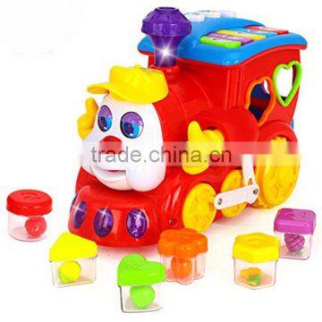 Hot Wholesale OEM Smart Cartoon Musical Toy Educational Toy Battery Powered Train