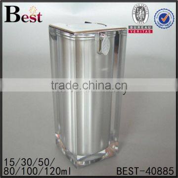 Plastic Lotion Square Bottle With Pump 15ml 30ml 50ml Empty Square Unique Shape Acrylic Airless Lotion Bottles photo-6