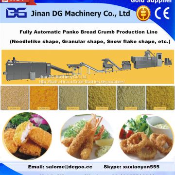 Automatic panko long needle shape bread crumb extruder machinery production plant