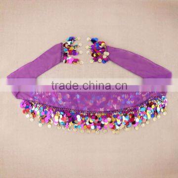 Dancing Coin Chain Sequin Belly Dance Hip Belt Skirt Scarf Wrap Waistband photo-5