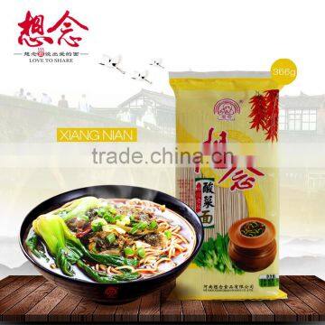 Sichuan Pickle Sauerkraut Noodle with 6 Slight Spicy Sour Taste Seasoning Bags Instant Dried Noodles 366g