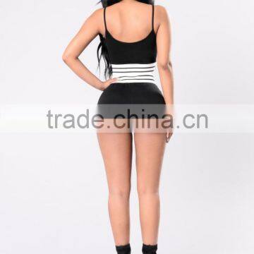 Xxxl Women Clothing 2 Piece Set Ribbed Trim Cropped Tank & Rib Trim French Terry Shorts photo-3