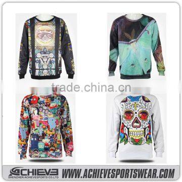 Sublimation Wholesale custom jogger sweatsuit/crewneck sweatshirt men