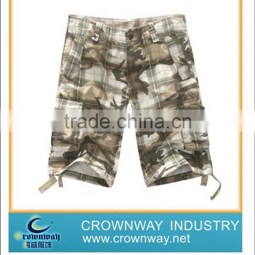 Boys baggy military cargo shorts in 100%cotton