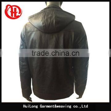 Black pu Leather Jacket Men Winter Jacket pu Leather Coat photo-2