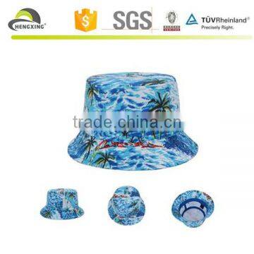Beach Tropical Hawaiian Palm Tree Pineapple Bucket Hat Fishing Outdoor Sun Cap photo-3