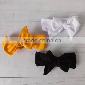 2017 New Fashion Cotton Knot Messy Bow Baby Girls Headband photo-6