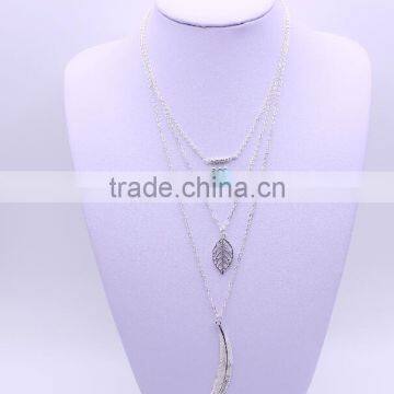 Zm35137a Woman Jewelry Necklace 2017 Fashion Layer Chain Statement Necklace