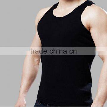Trade Assurance Custom 100% Cotton Close-fitting Gym Plain Mens Tank Top photo-5
