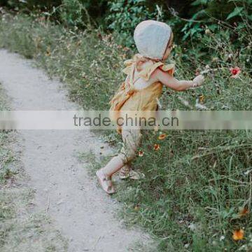 Baby Boutique Wholesale Baby Wear Clothes Best Quality Linen Fabric Baby Romper photo-2