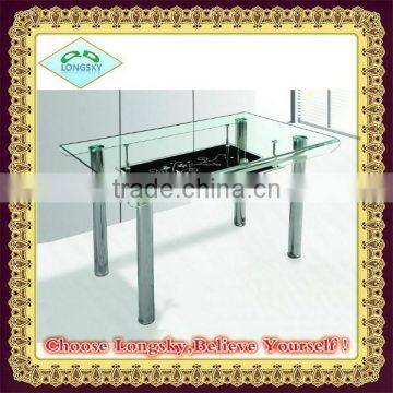 hot selling new design clear glass bent glass dining table