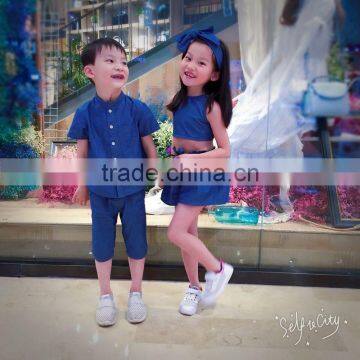 ShiJ Kids Clothes 2016 New Fashion Summer Kids Jeans Set Baby Girls Outfits photo-6