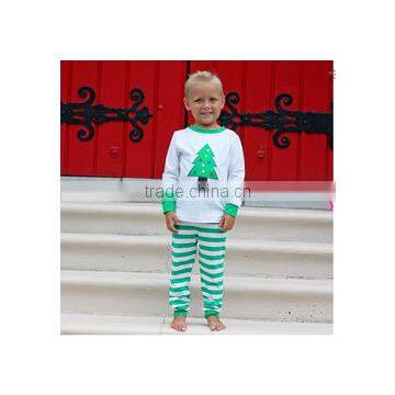 Factory Wholesale Kids Unisex 100%Organic Cotton Striped Pajamas Match Christmas Remake Giggle Moon Comfortable Pajamas photo-2