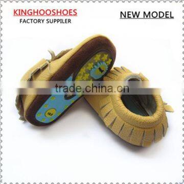 Sell Best Handmade 7 Colors Rubber Sole Baby Moccasins Made in China Baby Shoes photo-3