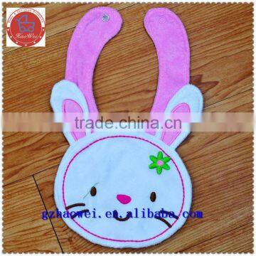 Cute rabbit face baby drool bibs