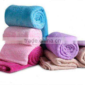 Solid Color High Quality Plain Dyed Polar Fleece Blanket(KN-BL-27) photo-1
