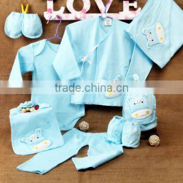 Cute style tops and pants soft cotton new born baby gift set