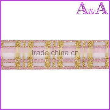 Fancy Christmas Decoration Wired Ribbon,Custom Decorative Grosgrain Ribbons