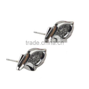 Customized Unisex 925 Sterling Silver Hiphop Earrings Studs Jewelry Wholesale photo-2