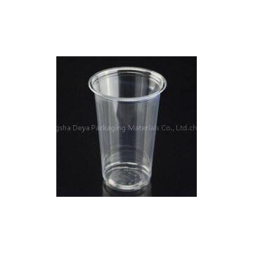 Customizable 16oz 22oz Disposable High Transmittance Cold Drink Ice Cream Fruit Plastic PET Cups Can Print LOGO