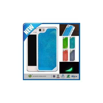 C&T Glow in the Dark Fluoresent Quicksand Liquid Hard Case For iPhone 6/6 Plus