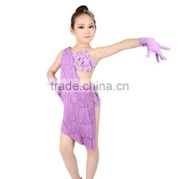 2017 New Teen Girls Ballroom Latin Salsa Competition Dress Fringed Dance Dress photo-2