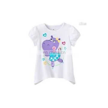 Girls kids tshirt available with custom design puff sleeve