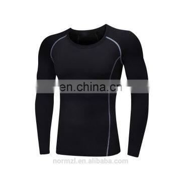 High quality quick dry Black long sleeve sports compression wear