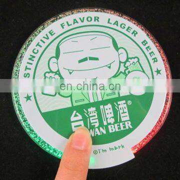 beer drinking promotional gift led coaster