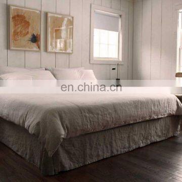 100% pure linen bedding sets in queen size;double size,stone water washing,in white ,gray color.