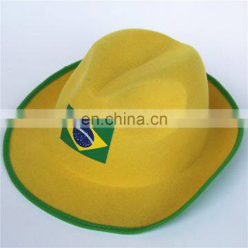 wholesale promotion Brazil country flag felt hat