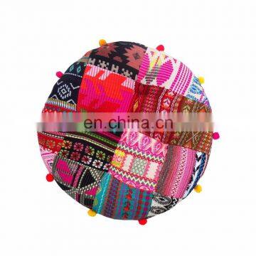 Wholesale Patchwork Floor Cushion Hand Woven Round Floor Cushion