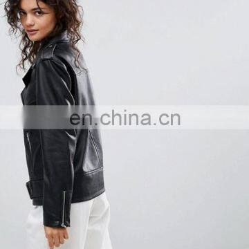 Women Popular Designs Custom pu Leather Jackets photo-3