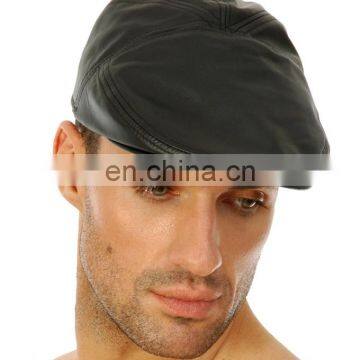 HMB-903D LEATHER GOLF CAPS KEPI CAP BLACK MIX SIZES HAT NEWSBOY HEADGEAR