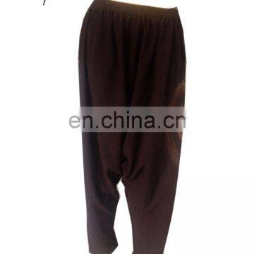 wholesale high quality women pants low crotch wide hips boho harem thai rayon pants