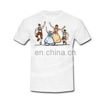 Men 100% Cotton Tanzende Oktoberfest Familie in Tracht T-Shirt