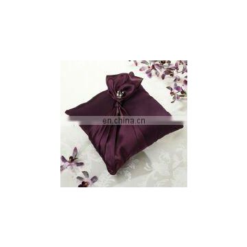 wedding favor Plum Satin Ring Pillow