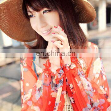 2015 summer Uv protection flower raglan sleeves shawls(PP622AL-P)