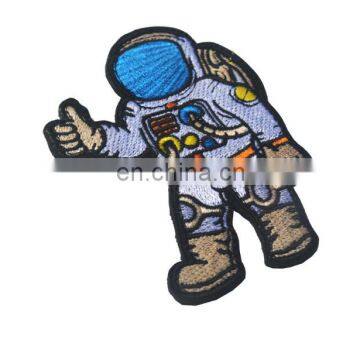 Kids Space Iron On Patch- Fancy Dress Up Play Astronaut Commander Military Badge Astronaut Space Embroidery Patch Applique photo-3
